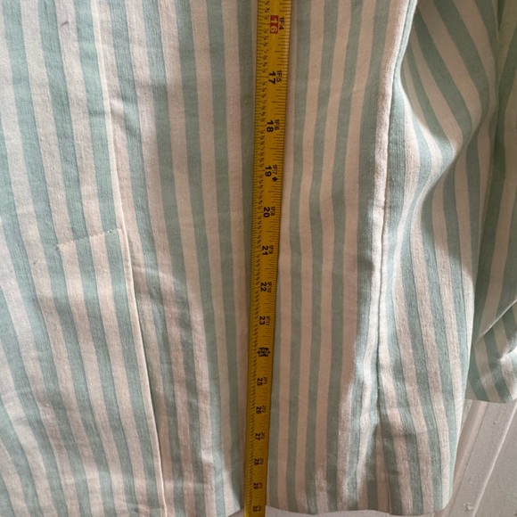 Mango Mint and White Striped Blazer - Picture 5 of 6
